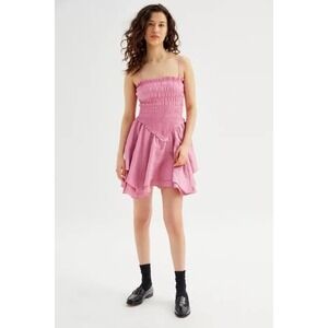 Urban Outfitters‎ Poppy Smocked Mini Dress Size Large